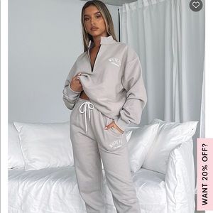 White Fox Boutique Sweater & Sweatpants Set